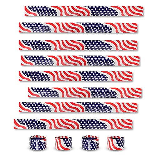 24 Patriotic Slap Bracelets ~ Great Party Favor ~ UST